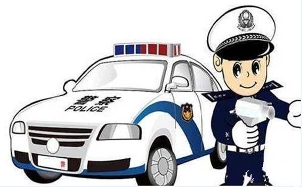 警察叔叔与警车简笔画图片