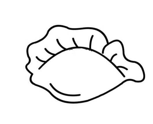 一个饺子简笔画图片