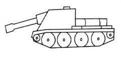 重型坦克简笔画图片