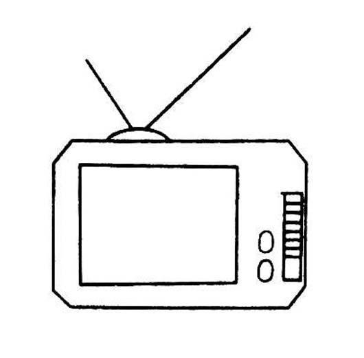 幼儿老式电视机简笔画图片