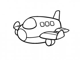 卡通小飞机简笔画