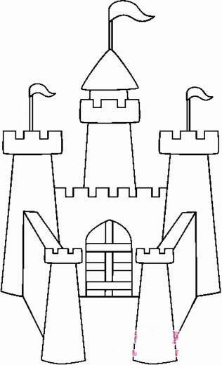 迪士尼城堡简笔画