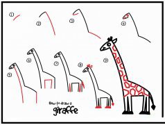 如何画长颈鹿简笔画