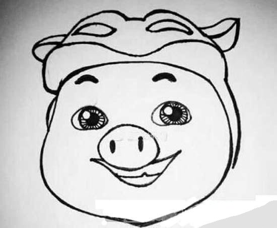 猪猪侠头像简笔画图片