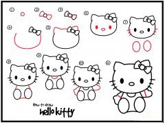 如何画 Hello Kitty