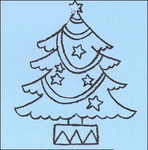 关于圣诞树的简笔画