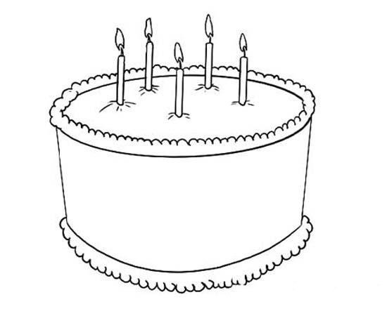 大生日蛋糕简笔画