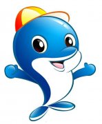 彩色海豚吉祥物简笔画图片
