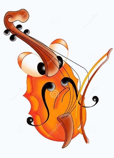 儿童彩色卡通小提琴简笔画图片
