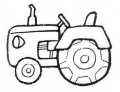 儿童轮式拖拉机简笔画图片