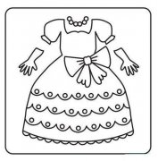 儿童苏菲亚小公主裙子简笔画图片