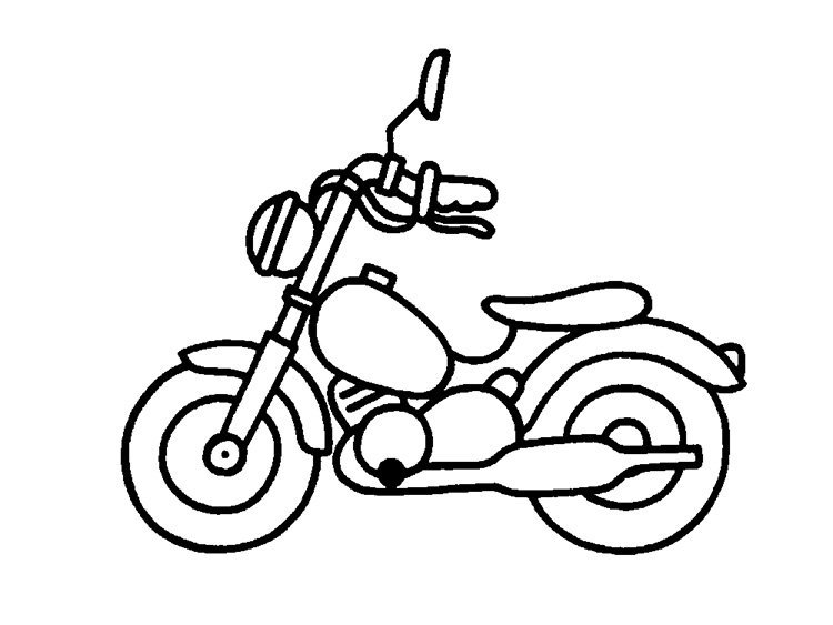 摩托车简笔画