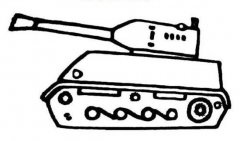 军事坦克简笔画图片
