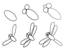 如何画小蜻蜓简笔画