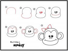 如何画猴子简笔画