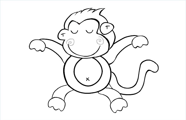 小猴子简笔画图片