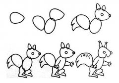 关于松鼠简笔画的画法教程