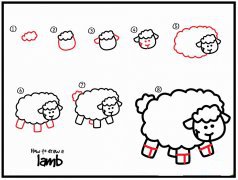 如何画小绵羊简笔画