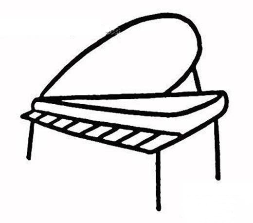 儿童简单的钢琴简笔画图片