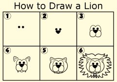 如何画狮子头简笔画