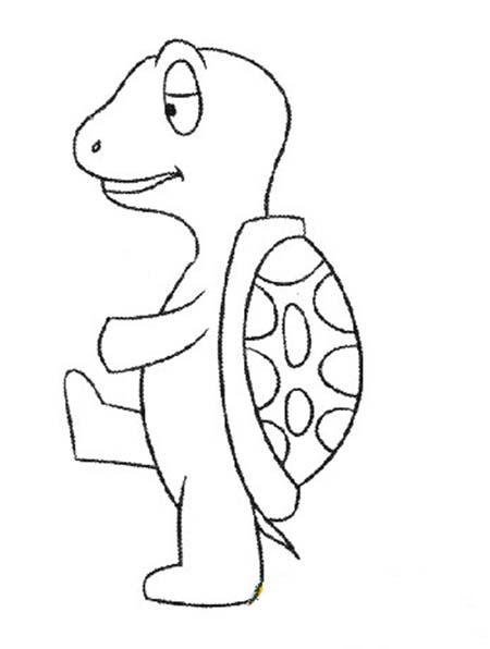 可爱站立的乌龟简笔画