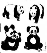 大熊猫简笔画图片大全