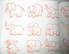 儿童大象简笔画大全