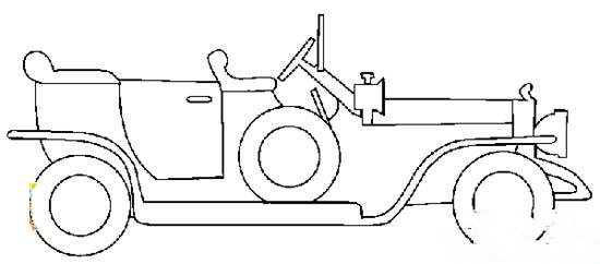 儿童汽车简笔画：老爷车