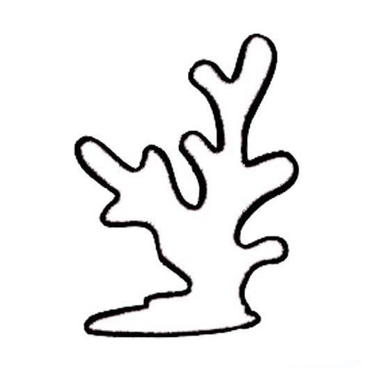 儿童简单的手绘珊瑚简笔画图片