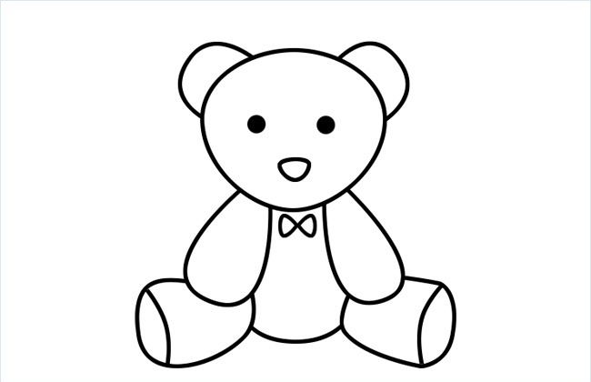可爱玩具熊简笔画图片及步骤教程