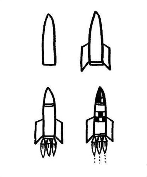 火箭简笔画