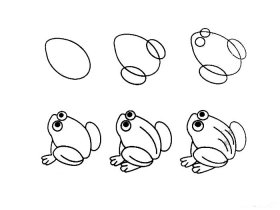简笔画青蛙的画法