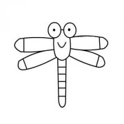 儿童卡通蜻蜓简笔画