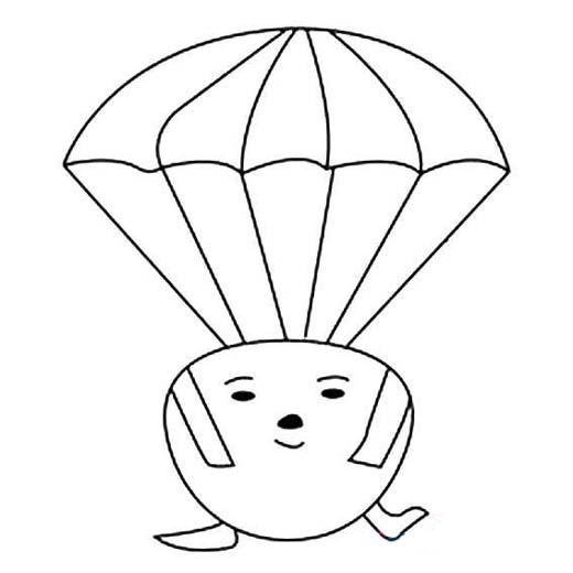 幼儿可爱卡通热气球简笔画图片