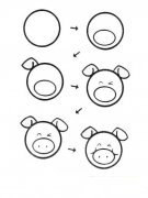 如何画小猪简笔画教程图片