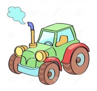 儿童彩色拖拉机简笔画图片