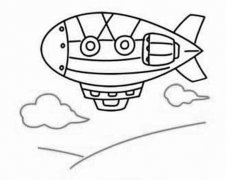 空中的飞艇简笔画图片