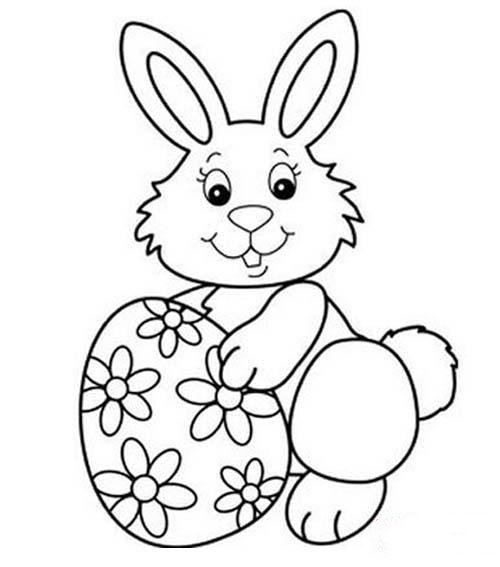 幼儿复活节兔子简笔画图片
