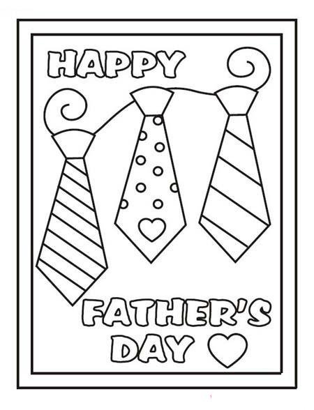 一年级父亲节简笔画图片：爸爸的领带