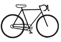 幼儿公路自行车简笔画图片