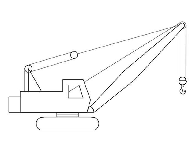 吊车简笔画