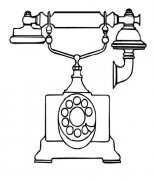 小学生复古电话机简笔画图片大全