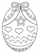漂亮的复活节彩蛋简笔画图片