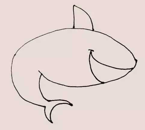 鲨鱼简笔画