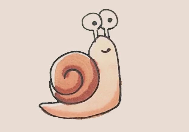 一只蜗牛简笔画