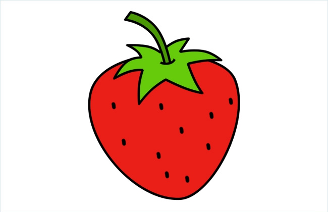 美味的香甜草莓简笔画图片