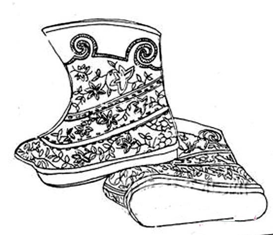 蒙古靴子简笔画图片
