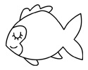 害羞的小金鱼简笔画步骤