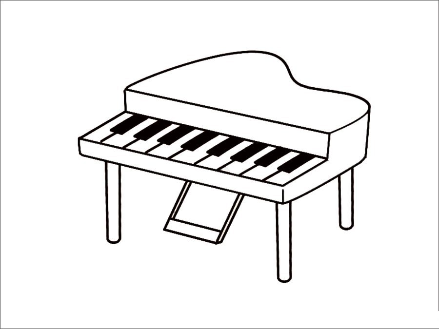 钢琴简笔画