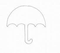 简单的手绘雨伞简笔画